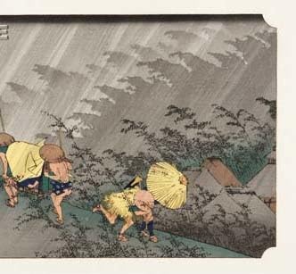 歌川広重　庄野　浮世絵 歌川広重「東海道五十三次 庄野 白雨」浮世絵木版画｜浮世絵工房